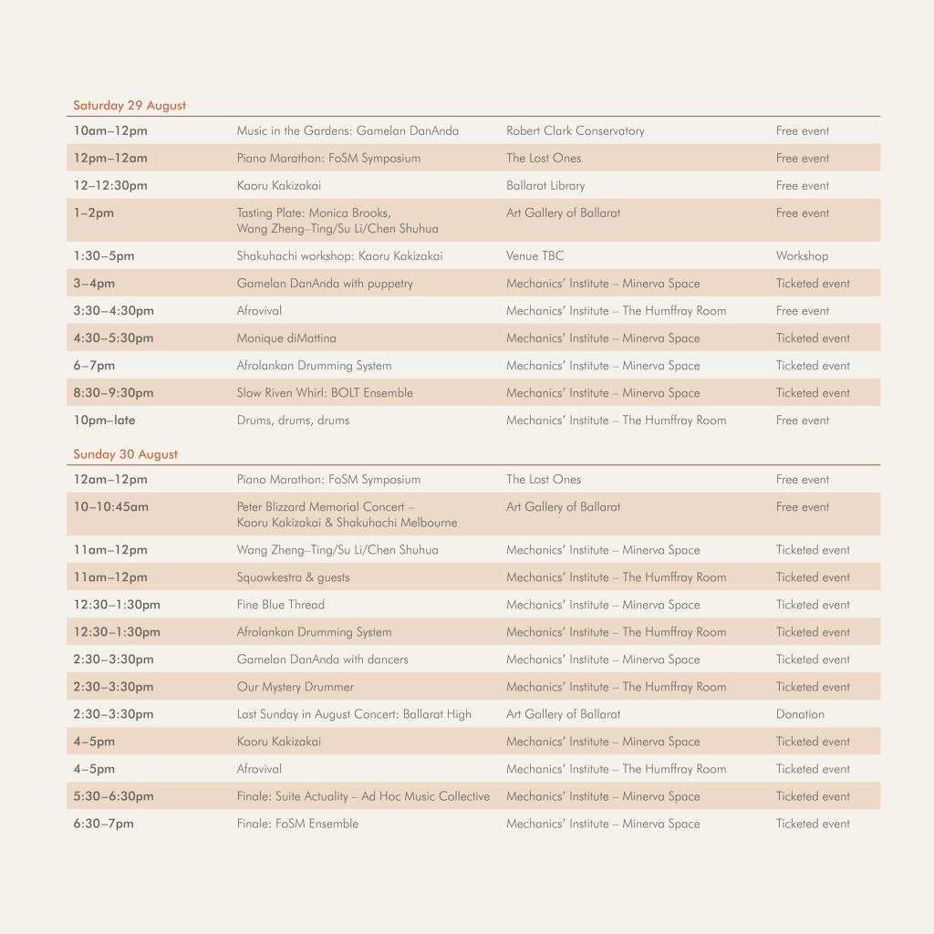 FoSM 2015 Timetable p2